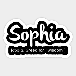 Sophia Means Wisdom Sticker